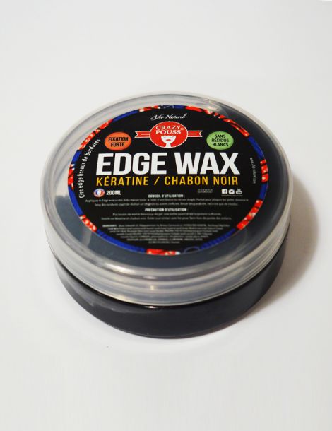 CRAZY POUSS - EDGE WAX – KÉRATINE & CHARBON NOIR